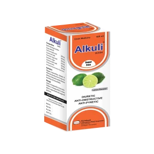 হামদর্দ ল্যাবরেটরিজ (ওয়াকফ) বাংলাদেশের ৪৫০ মিলি আলকুলি (Alkuli )বুজুরি সুগার ফ্রি ইউনানি ওষুধের একটি প্যাকেজিং বক্স।