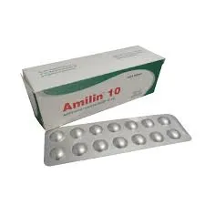 এমিলিন ১০ মিলিগ্রাম (Amilin 10 mg) ওষুধের একটি সাদা ও সবুজ রঙের বক্স এবং সাথে ১০টি ট্যাবলেটের একটি রুপালি রঙের ব্লিস্টার প্যাক।