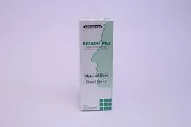 এ্যান্টাজোল প্লাস (Antazol Plus) মিটারড ডোজ নেজাল স্প্রে-এর প্যাকেজিং বা বক্সের ছবি।