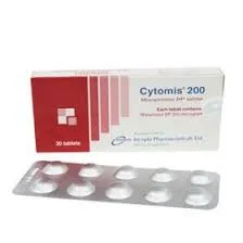 A box of Cytomis 200 Misoprostol BP tablets by Incepta Pharmaceuticals Ltd shown with a silver blister pack.